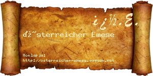 Österreicher Emese névjegykártya