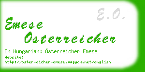 emese osterreicher business card