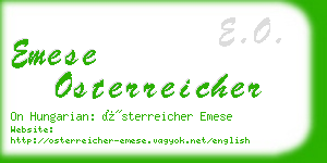emese osterreicher business card